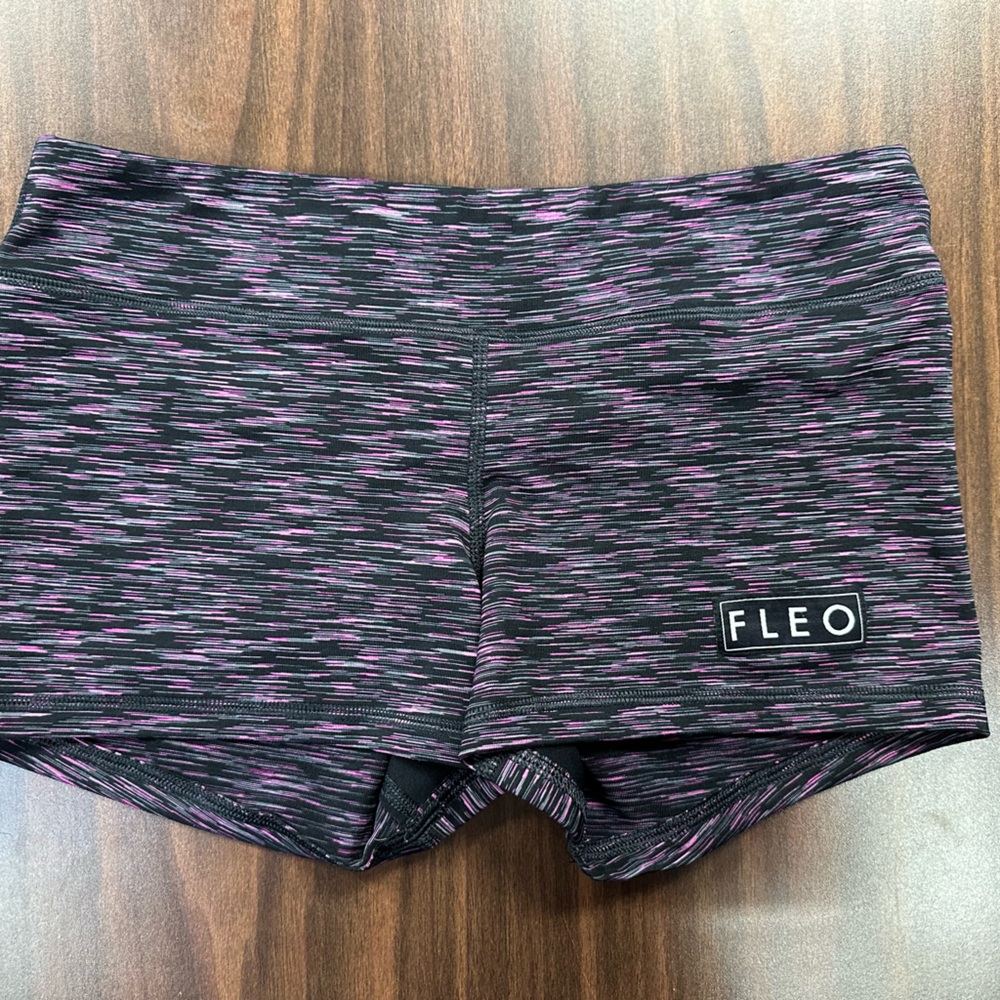Fleo Black and Pink Speckled Leggings